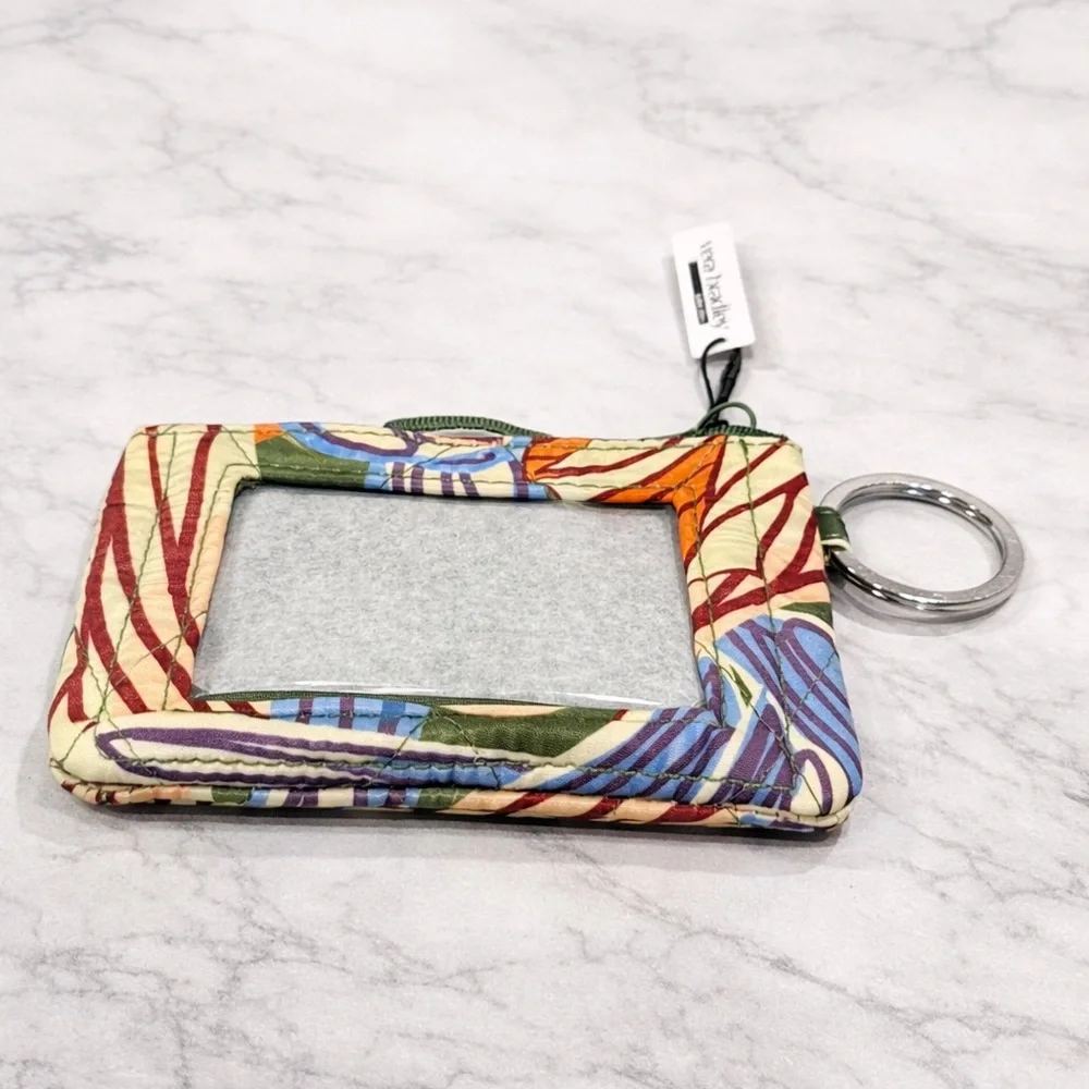 Vera Bradley Colorful ID Holder Keychain Abstract